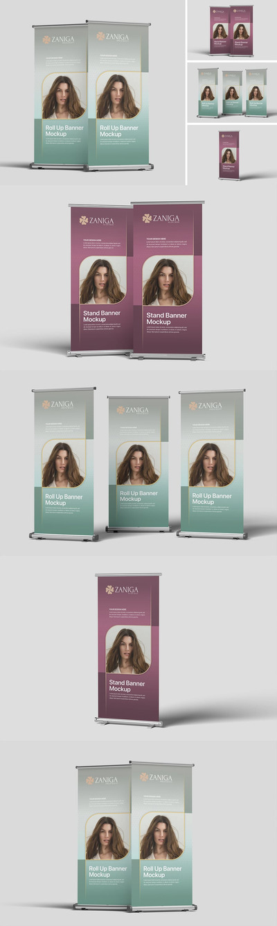 高质量品牌推广用易拉宝样机