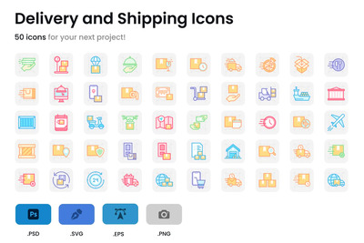 配送和运输图标
