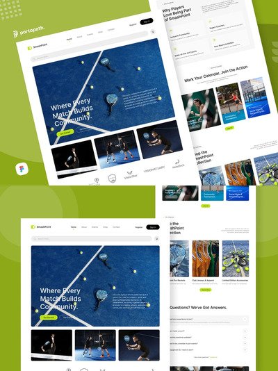 板式网球着陆页