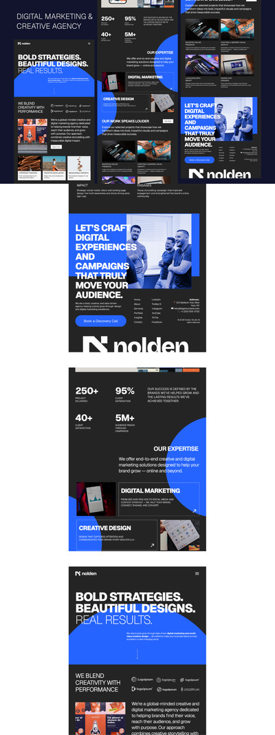 数字营销与创意机构落地页