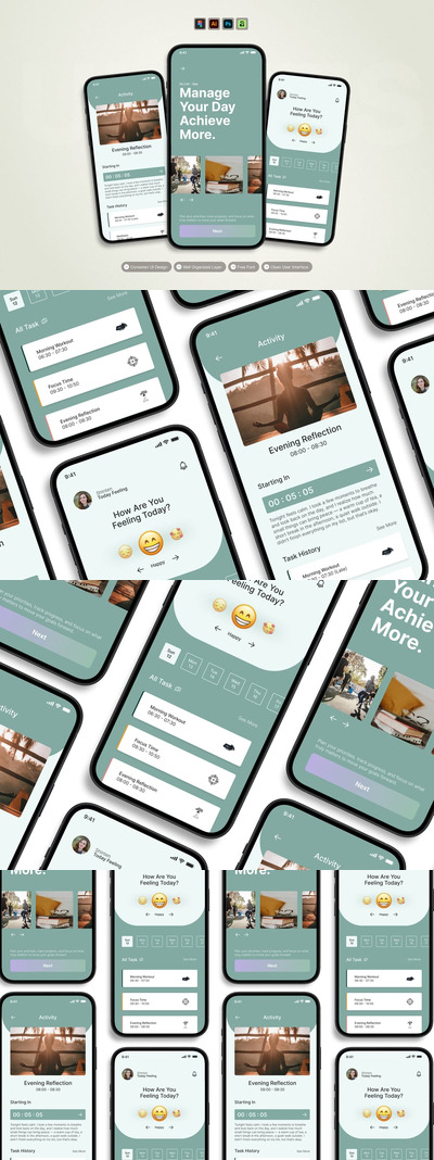 待办事项活动 – 移动应用 UI 套件