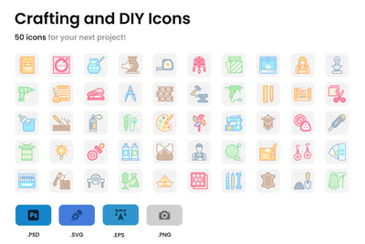 手工艺和DIY图标