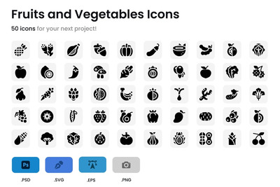 水果和蔬菜图标