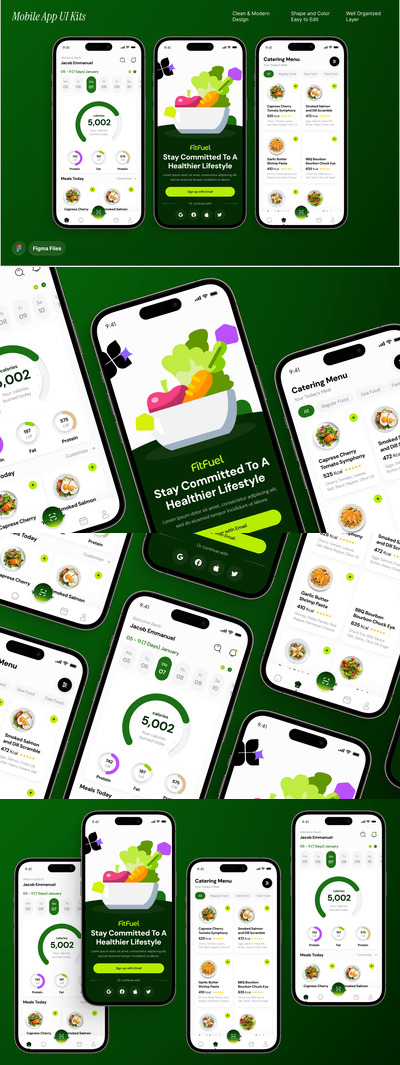 营养与膳食追踪移动应用 UI 套件