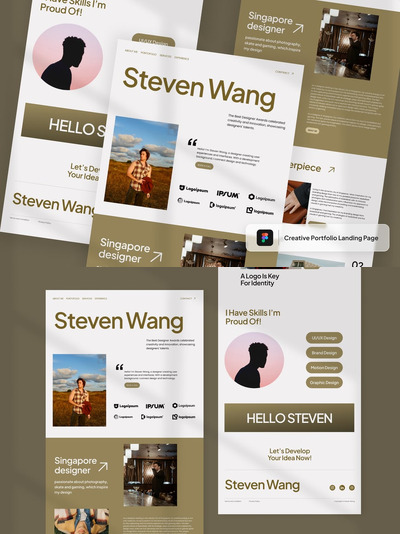 Creativex 作品集 Figma 着陆页