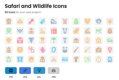 野生动物园和野生动物图标