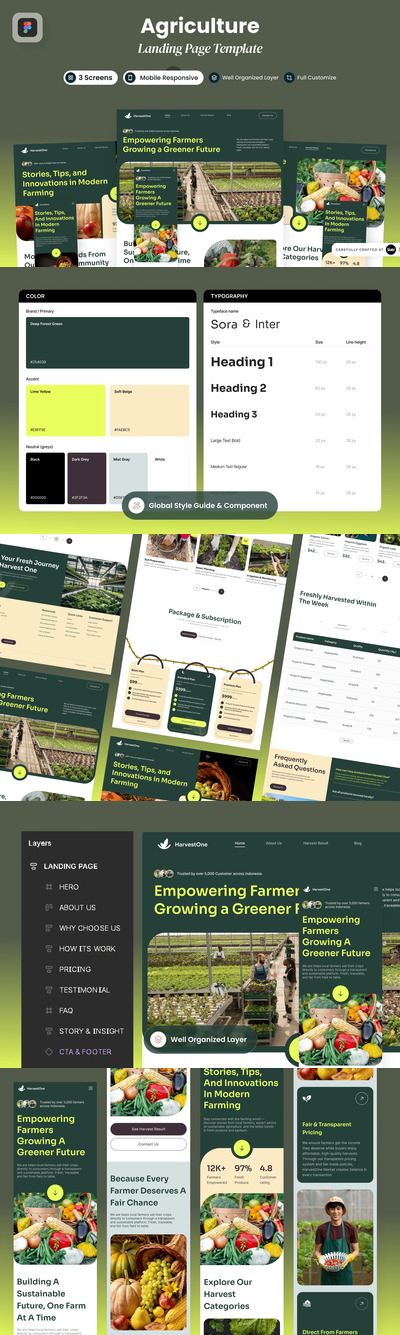 HarvestOne – 农业着陆页