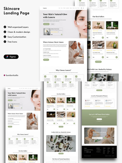 Lunera – 护肤登陆页面