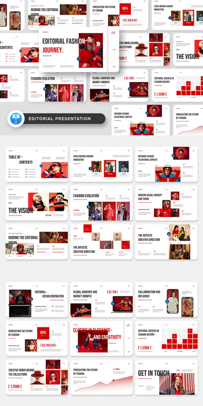 红白时尚品牌瑞士风格主题演讲