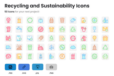 回收利用和可持续发展图标