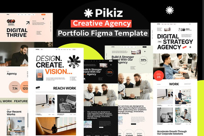 Pikiz – 创意机构作品集 Figma 模板