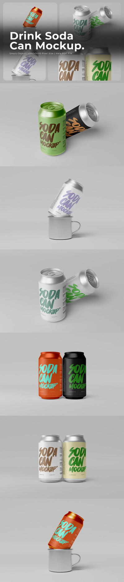 饮料汽水罐模型