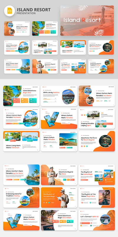 旅游度假村 Google 幻灯片