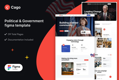 Cago – 政治与政府 Figma 模板