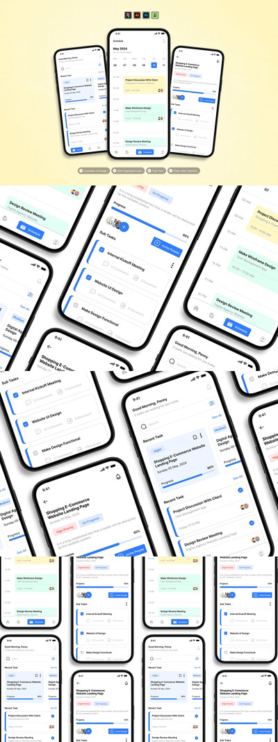 税务管理 – 移动应用 UI 套件
