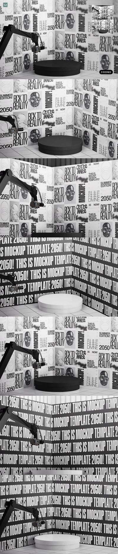 摄影背景幕布及相机臂模型 004