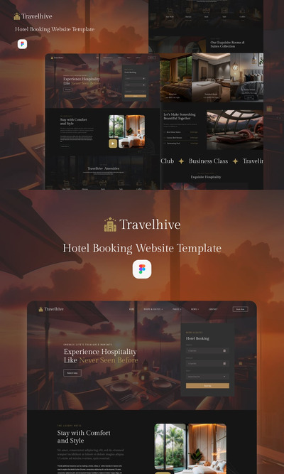 Travelhive酒店预订网站模板