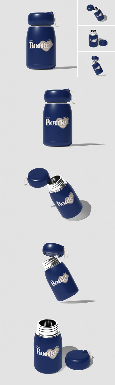 真空保温水瓶模型