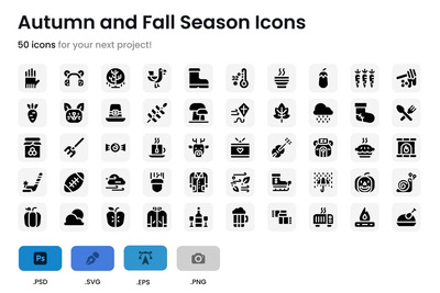秋季和秋季季节图标