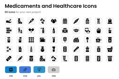 药品和医疗保健图标