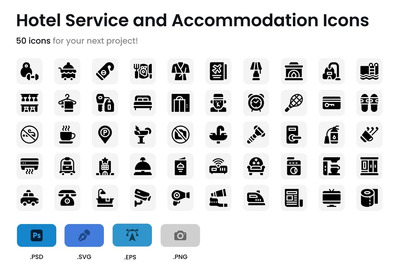 酒店服务和住宿图标