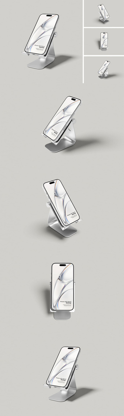 带支架的手机模型