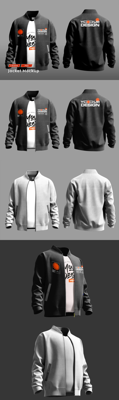 高品质T恤和夹克样机