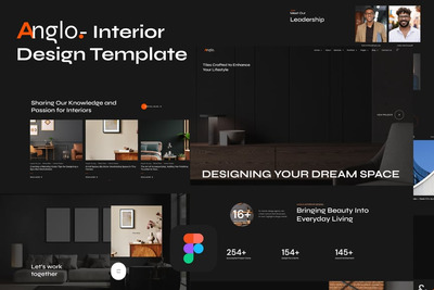 Anglo – 室内设计主页 Figma 模板