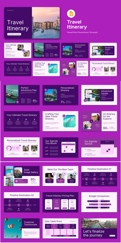 旅行行程 Google 幻灯片