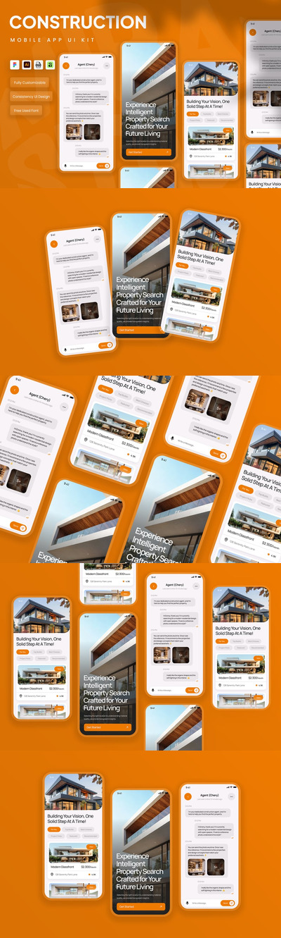 建筑代理移动应用 UI 套件