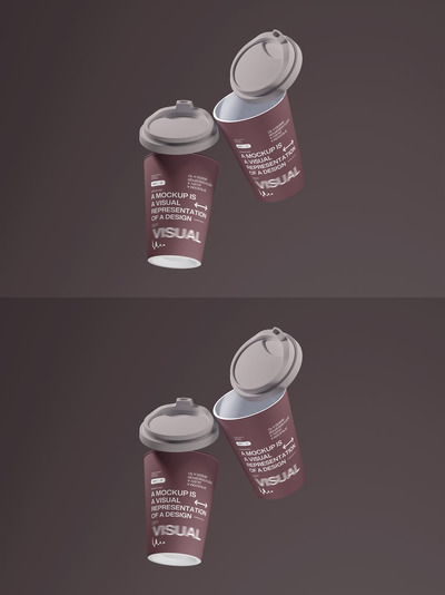 纸质咖啡杯样机套装