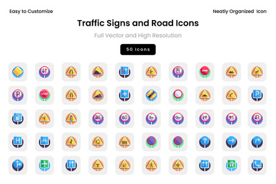 交通标志和道路图标