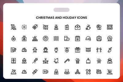 圣诞节和节日图标