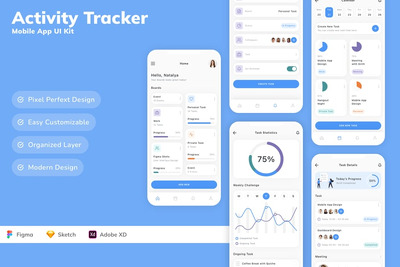 活动追踪器移动应用 UI 套件