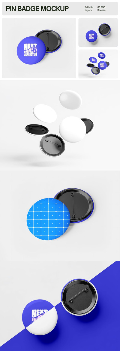 徽章品牌设计样机套装