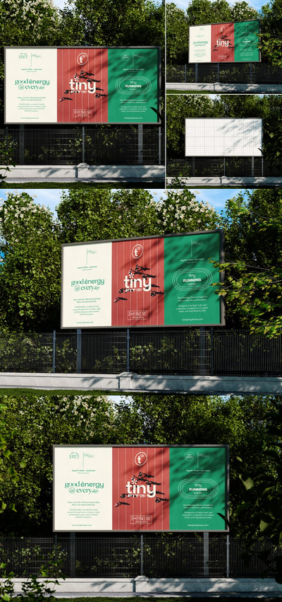 户外三张海报广告牌模型