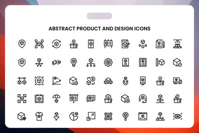 抽象产品和设计图标