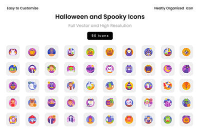 万圣节和恐怖图标
