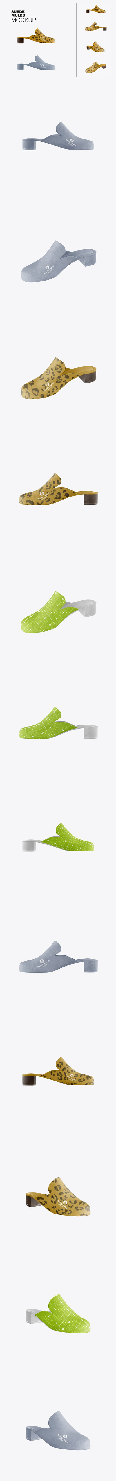 麂皮穆勒鞋样板