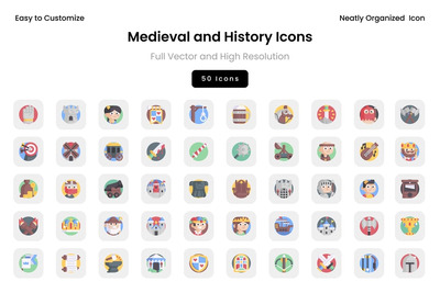 中世纪和历史图标