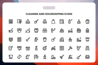 清洁和家政图标