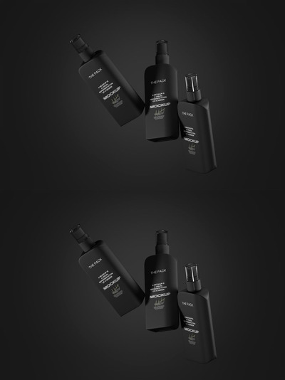 化妆品喷雾瓶模型套装