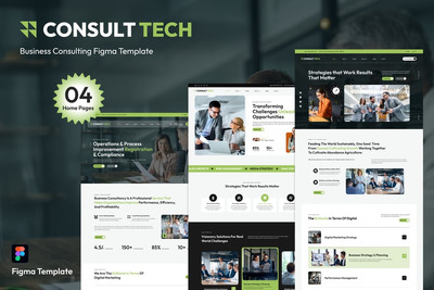 ConsultTech – 商业咨询 Figma 模板