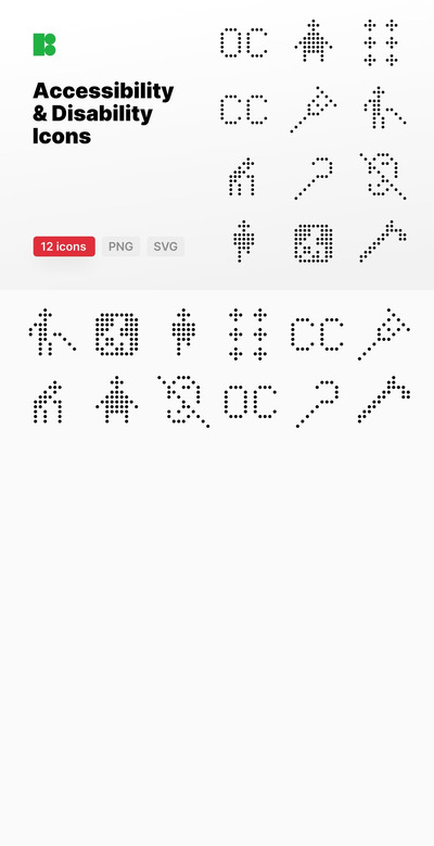 无障碍及残障图标包