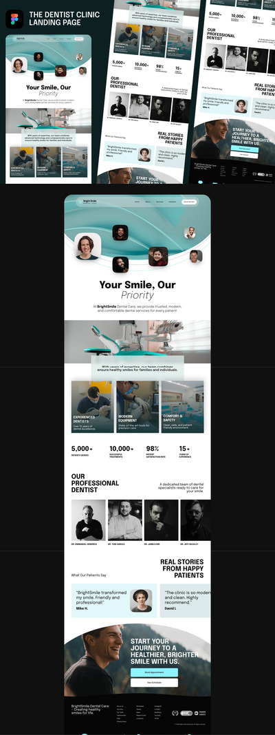 牙医诊所登陆页面模板