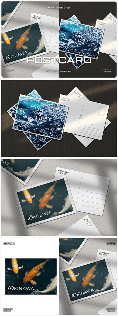 明信片照片样机