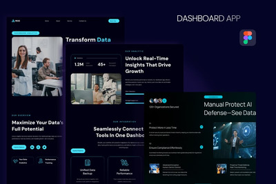 仪表板应用程序登陆页面