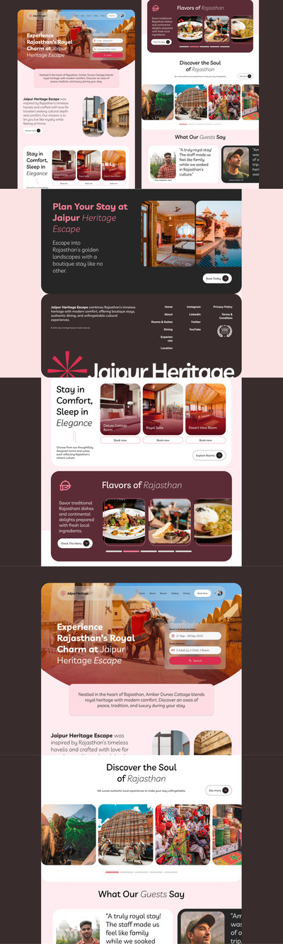 印度旅游酒店落地页模板