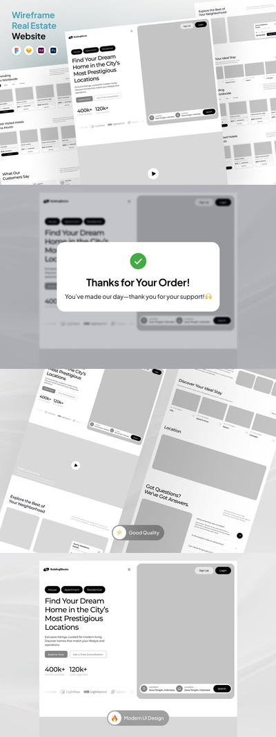 线框房地产网站