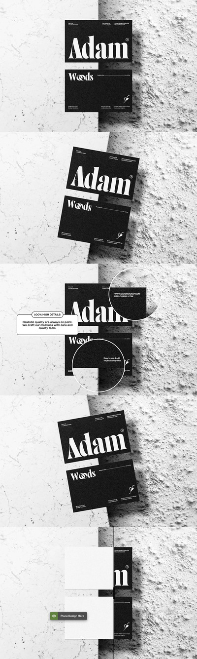 逼真的英国名片模型